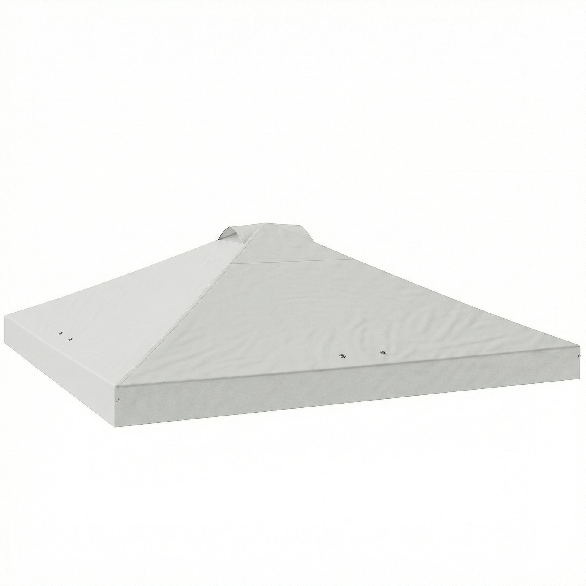 Photo of Outsunny Gazebo Roof Replacement UV50+ Waterproof Pop Up Canopy Cover with 8 Drainage Holes 3 x 3 m White in White colour on a white background