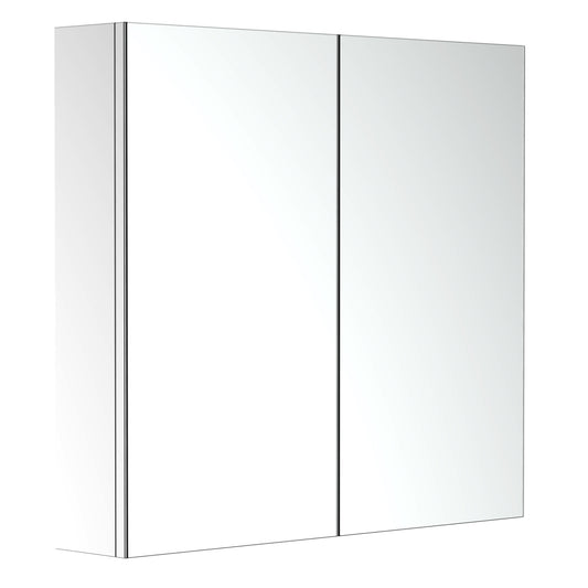 Photo of HOMCOM Bathroom Mirror Cabinet, Stainless Steel Wall Mounted  Bathroom Storage Cabinet with Double Doors, 60x55cm in 60x55cm colour on a white background