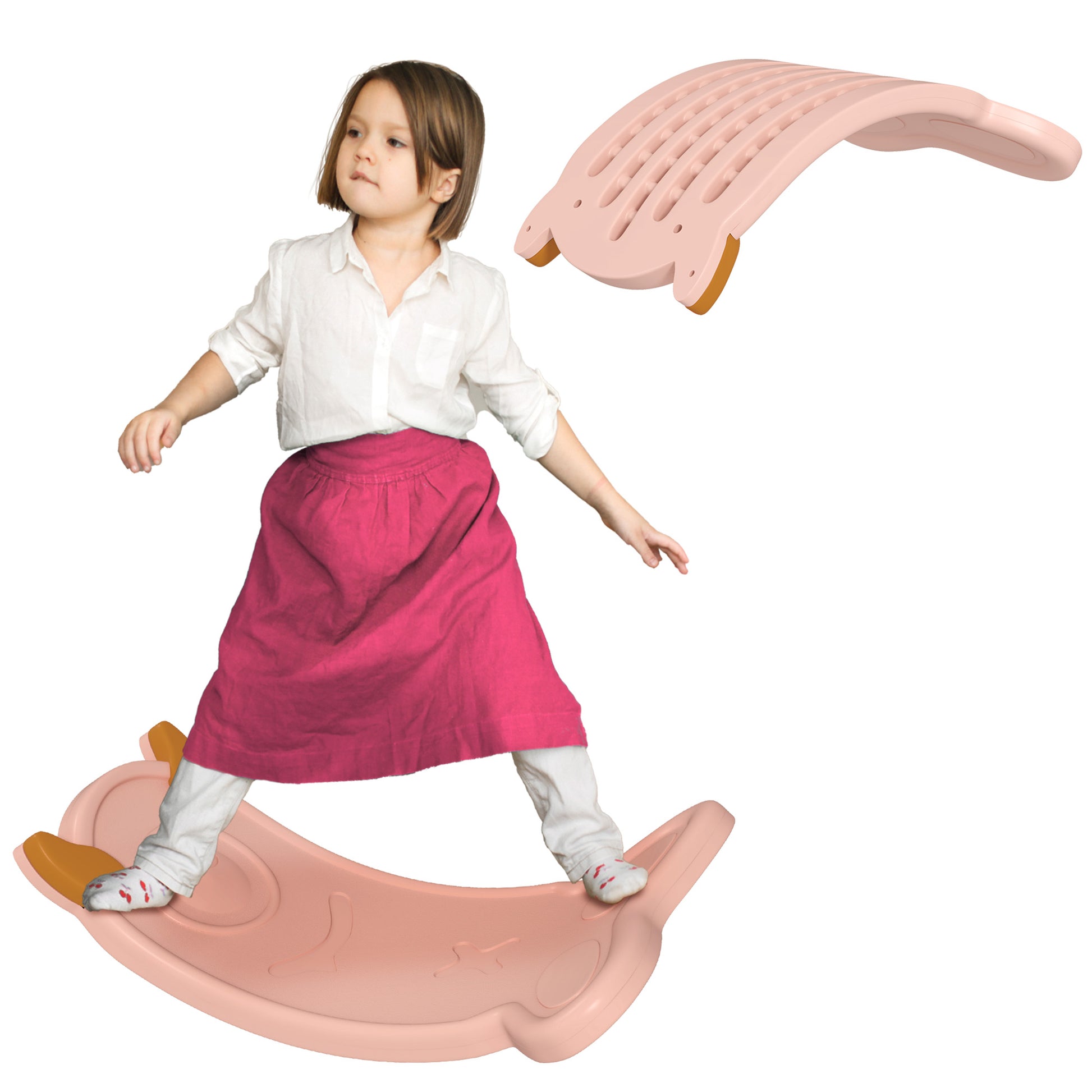 Photo of AIYAPLAY Balance Board for Kids Balance Training & Sensory Play, Pink in Pink colour on a white background