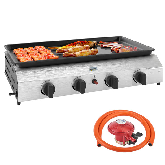 Photo of Outsunny Four Burner Portable Gas Grill in Grill colour on a white background