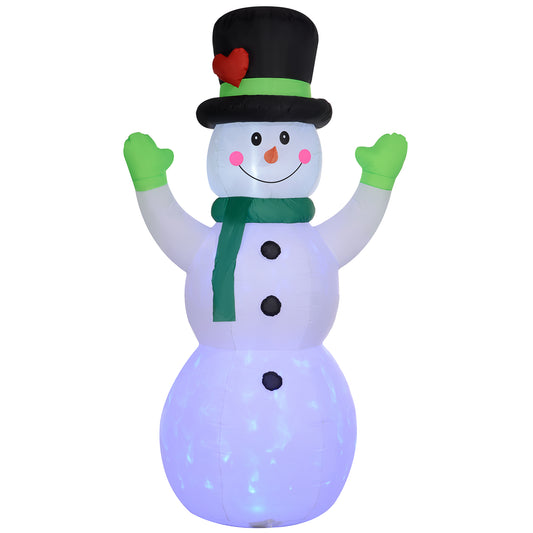 Photo of Outsunny 10ft Inflatable Snowman Christmas Decoration, with Accessories in Accessories colour on a white background