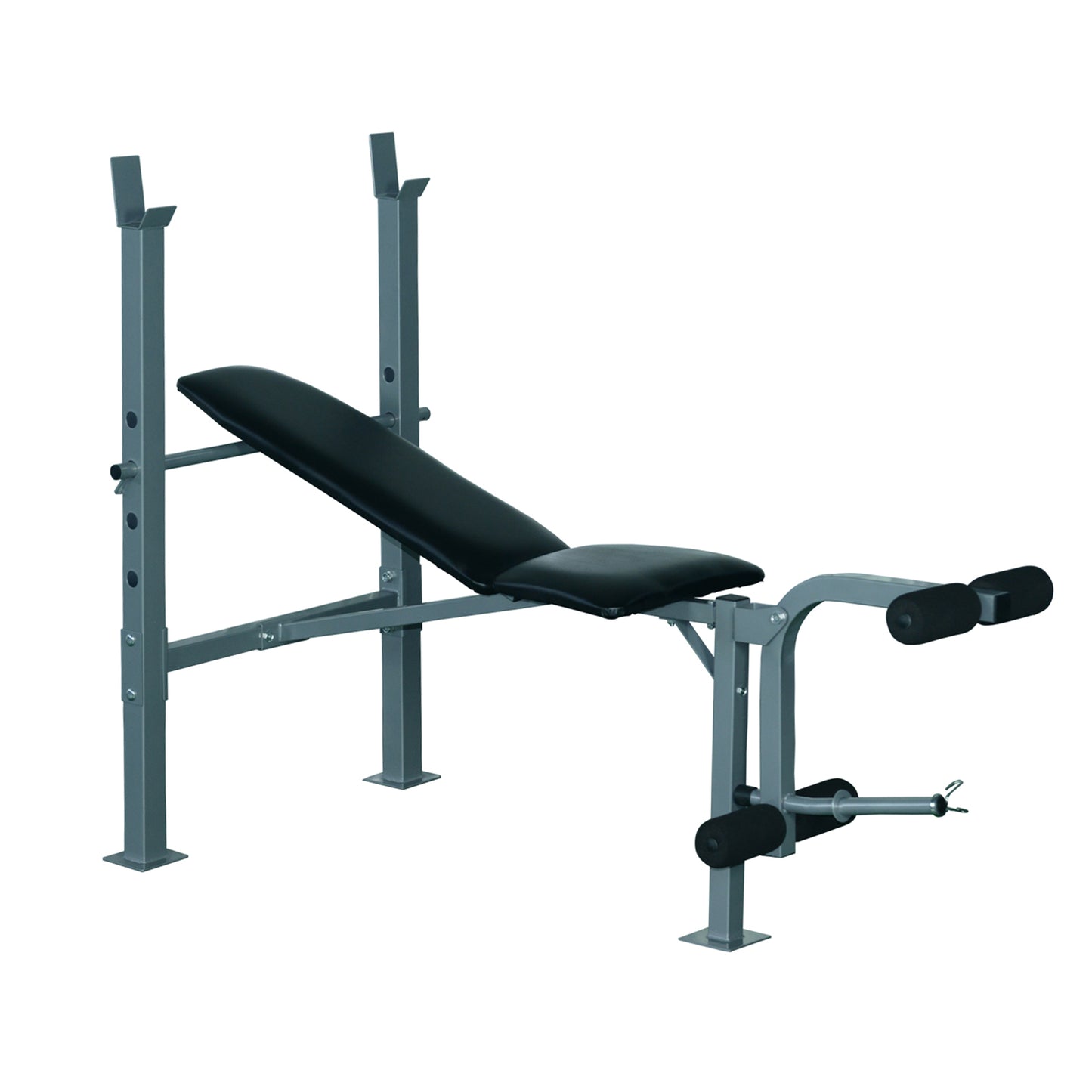 Photo of HOMCOM 4-Levels Adjustable Weight Bench Fitness Equipment with Barbell Rack-Black in Rack-Black colour on a white background
