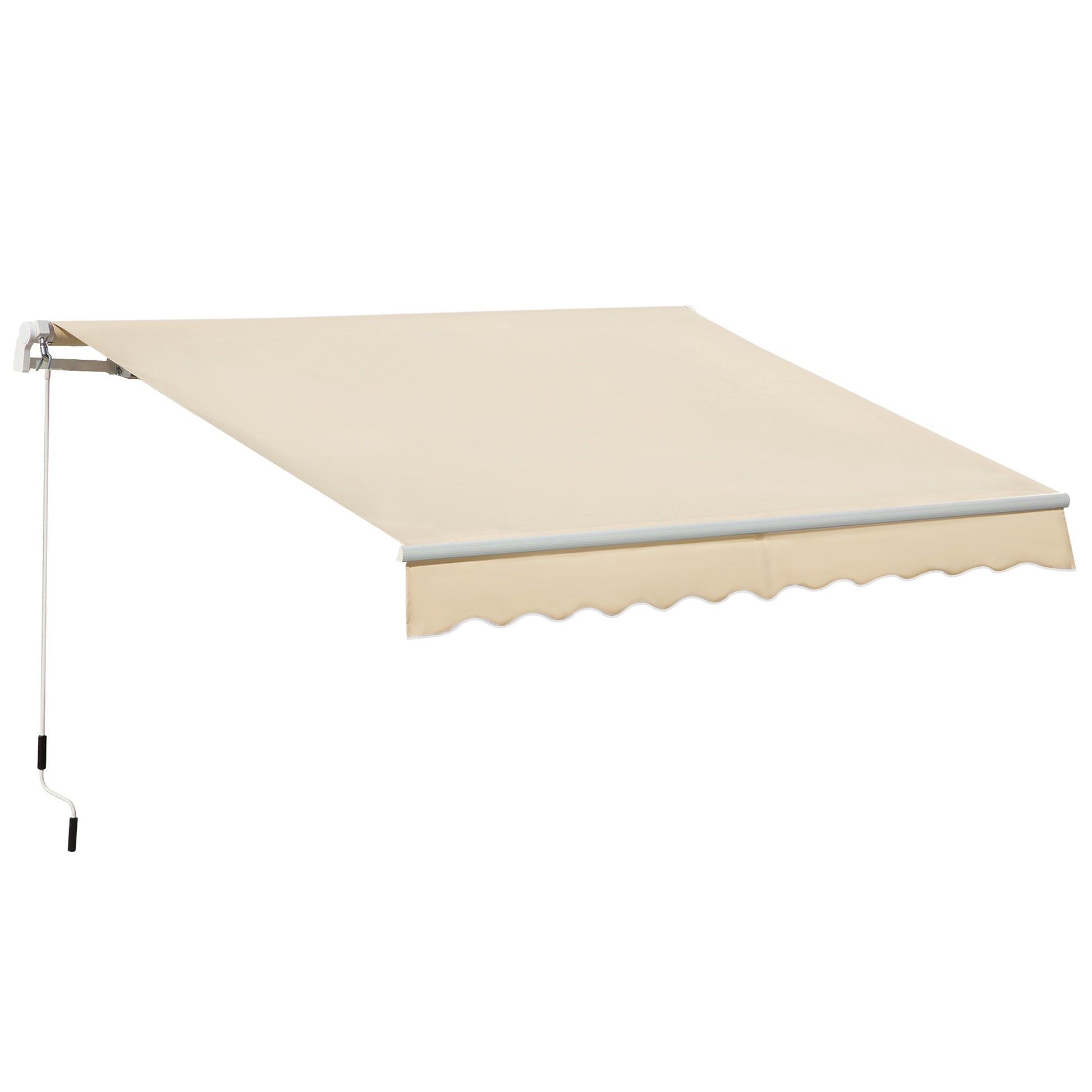 Photo of Outsunny 3.5M x 2.5M Manual Awning Canopy Retractable Sun Shade Shelter for Garden Patio in Patio colour on a white background