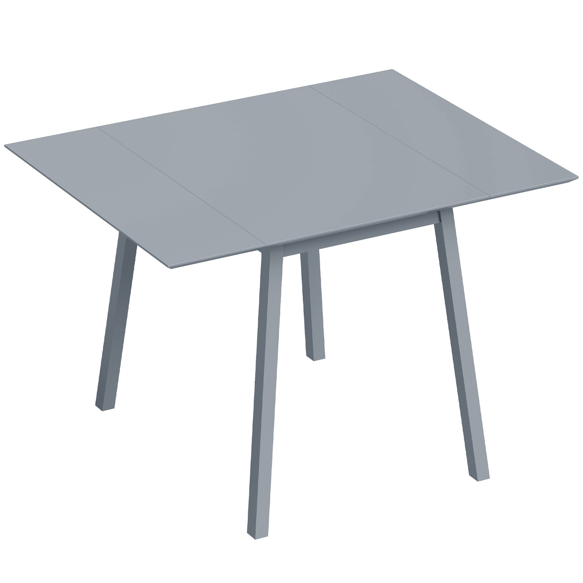 Photo of HOMCOM Solid Wood Folding Dining Table, Drop Leaf Table for 2-4 People,  Rectangle Kitchen Table in Table colour on a white background
