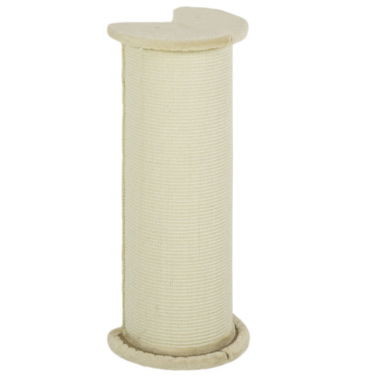 Photo of PawHut 85cm Tall Cat Scratching Post, with Sisal Rope, Soft Plush, Anti Tip - Beige in Beige colour on a white background