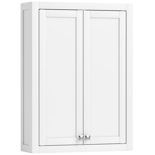 Photo of HOMCOM Bathroom Wall Cabinet with Adjustable Shelves - White in White colour on a white background