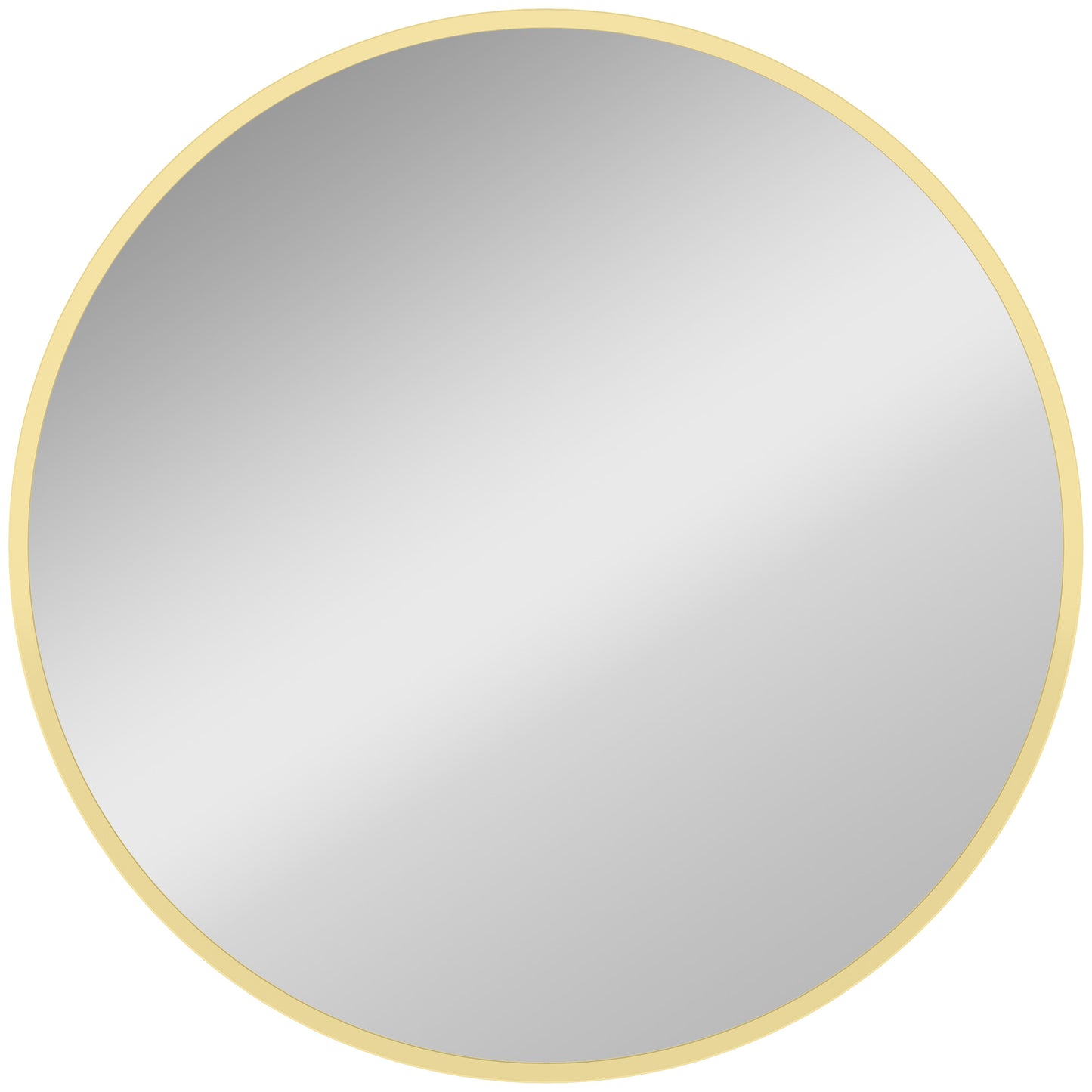 Photo of HOMCOM 61cm Decorative Wall Mirror for Bedroom Living Room, Modern Round Bathroom Mirror for Home Decor, Gold Tone in Tone colour on a white background