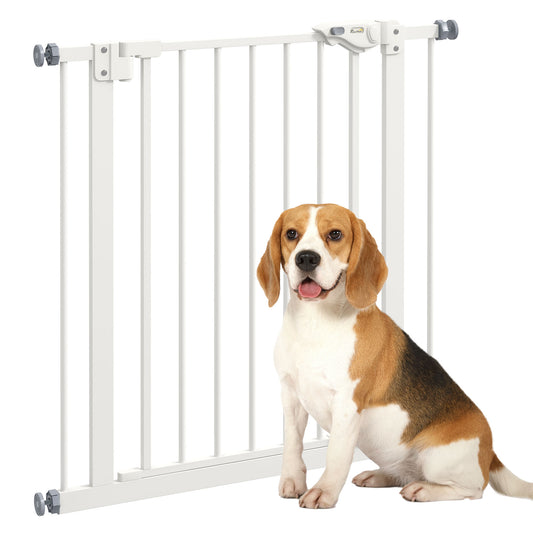 Photo of PawHut Adjustable Safety Gate w/ One Extensions, Four Adjustable Screws, White in White colour on a white background