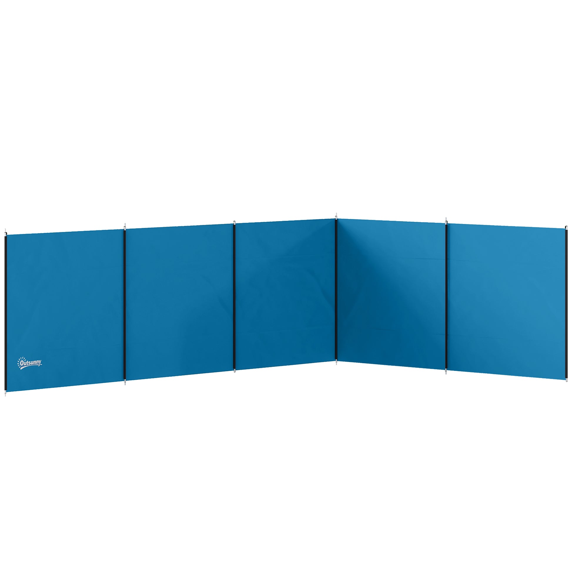 Photo of Outsunny Camping Windbreak, Foldable Portable Wind Blocker w/ Carry Bag and Steel Poles, 780cm x 150cm in 150cm colour on a white background