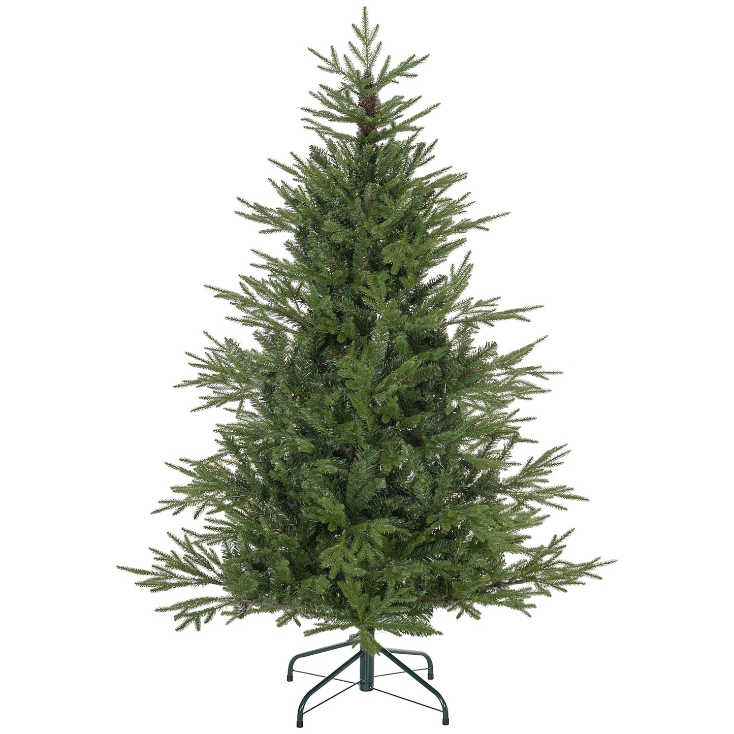 Photo of HOMCOM 5ft Bushy and Bare Artificial Christmas Tree - Green in Green colour on a white background