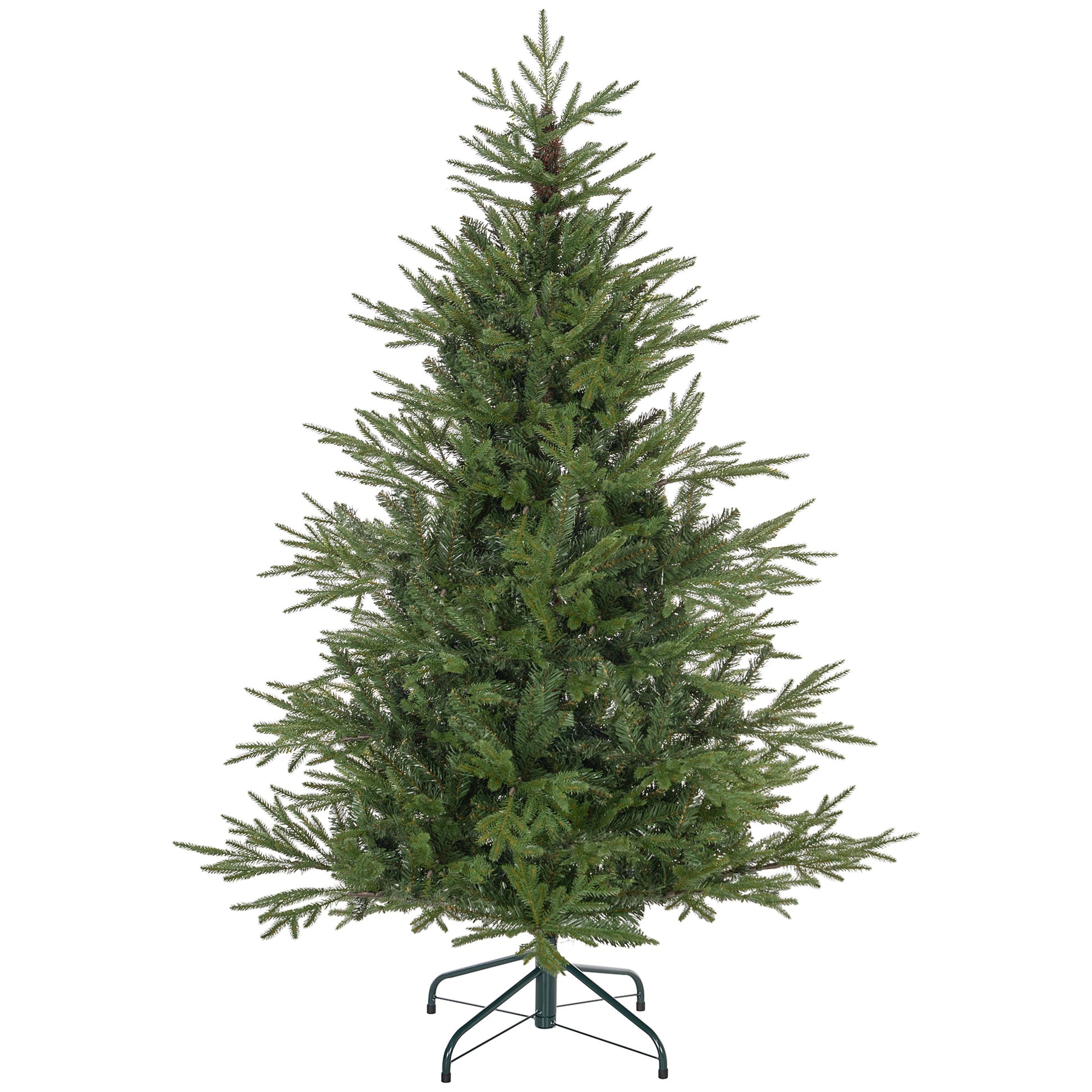 Photo of HOMCOM 5ft Bushy and Bare Artificial Christmas Tree - Green in Green colour on a white background