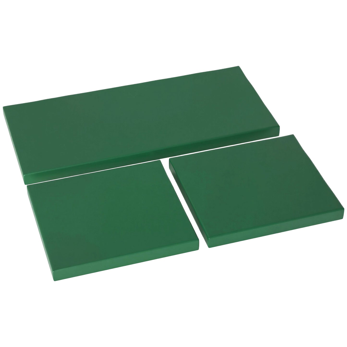 Photo of Outsunny Outdoor Seat Cushion Pads for Rattan Furniture, 3 PCs Garden Furniture Cushions, Green in Green colour on a white background