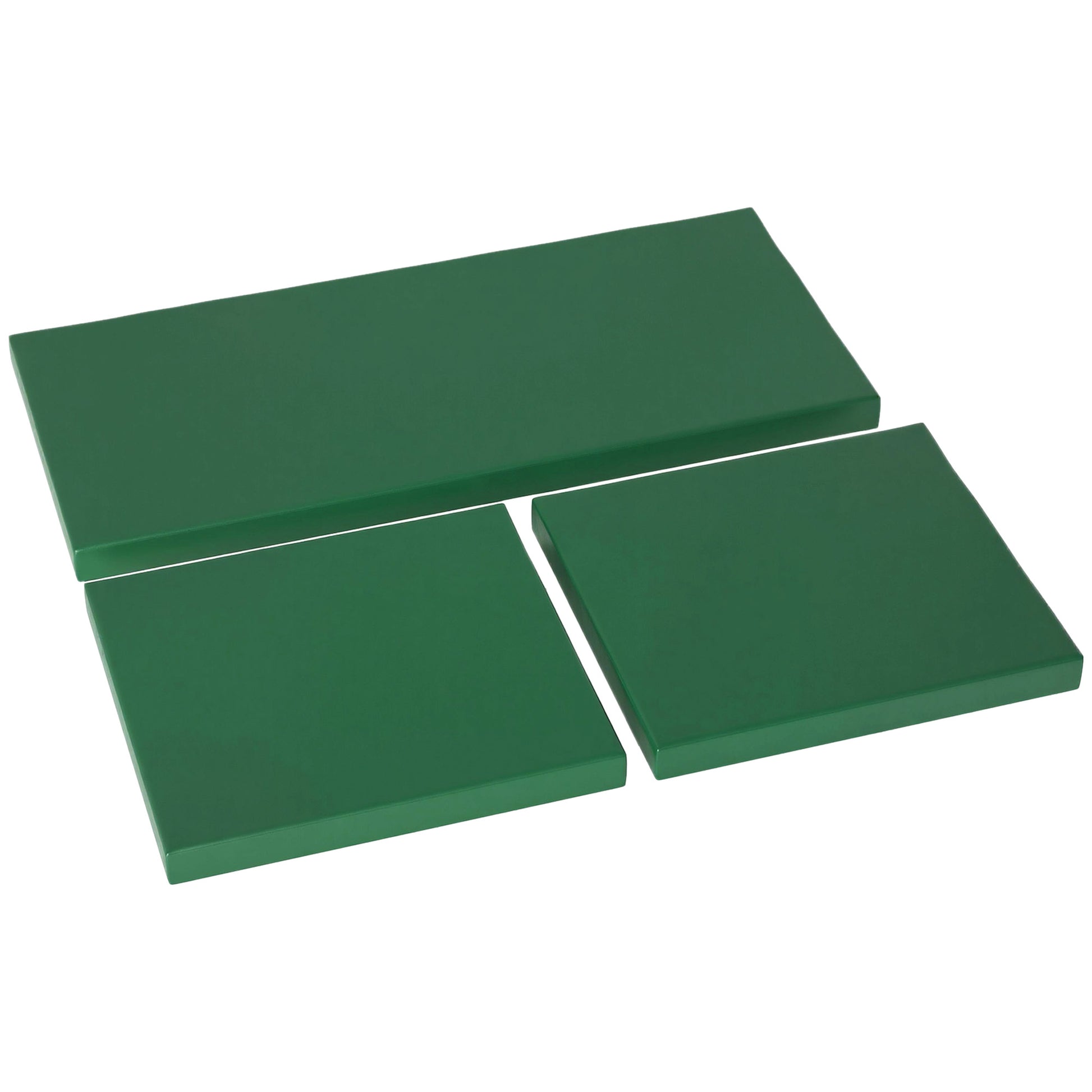 Photo of Outsunny Outdoor Seat Cushion Pads for Rattan Furniture, 3 PCs Garden Furniture Cushions, Green in Green colour on a white background