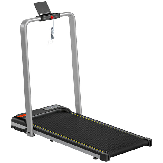 Photo of SPORTNOW Folding Walking Treadmill, Under Desk Walking Pad with Incline, Silver Tone in Tone colour on a white background