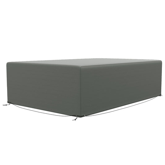 Photo of Outsunny Outdoor Garden Furniture Cover Waterproof, Anti-UV 600D Heavy Duty Oxford Fabric Patio Furniture Cover for Rectangular Sofa Table Set, Dark Grey, 245 x 165 x 66 cm in cm colour on a white background