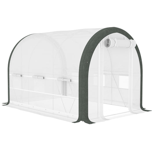 Photo of Outsunny 3 x 2(m) Walk-In Tunnel Greenhouse, with Accessories - White in White colour on a white background