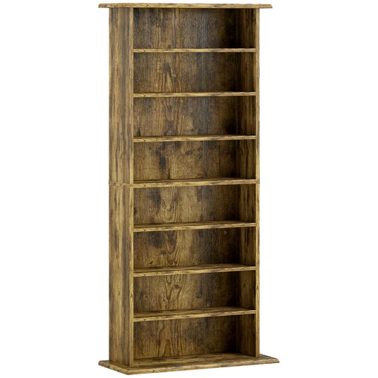 Photo of HOMCOM 360 CD Storage Unit - Rustic Brown in Brown colour on a white background