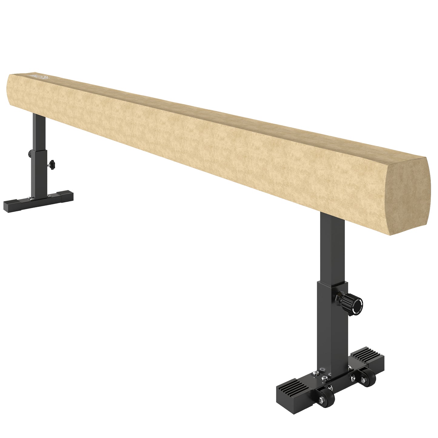 Photo of HOMCOM 7.5ft Adjustable Balance Beam, Gymnastics Beam with Wheels, Gymnastics Equipment for 6+ Years Old Training in Training colour on a white background