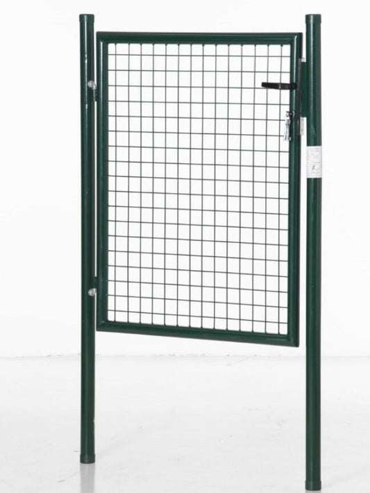 Photo of HOMCOM Green Steel Garden Gate with Lock and 3 Keys 97 x 150cm, Green in Green colour on a white background