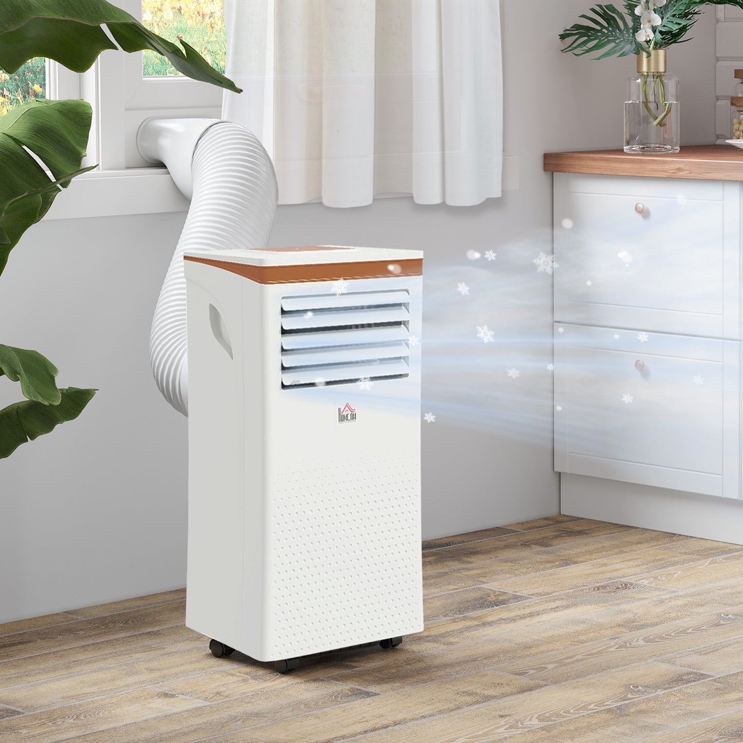 HOMCOM Portable Air Conditioner 10000 BTU, 4-in-1 Air Conditioning Unit with Cooling, Fan, 19.2L/Day Dehumidifier & Sleep Mode, LED Display, Remote Control, 24H Timer, Window Kit for Rooms up to 30㎡