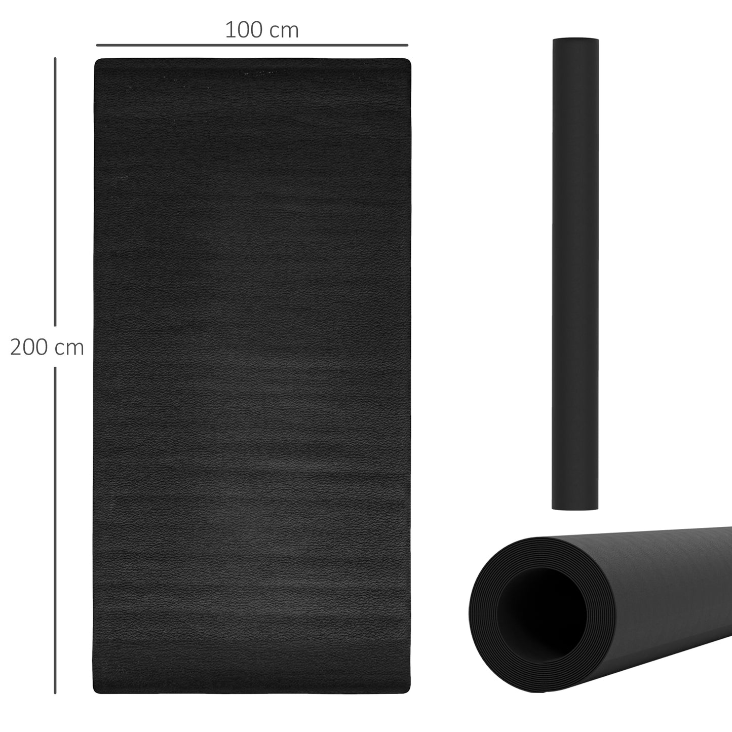HOMCOM Multi-purpose Exercise Equipment Mat Non-slip Floor Protector Gym Fitness Training Workout Mat, 200 x 100cm