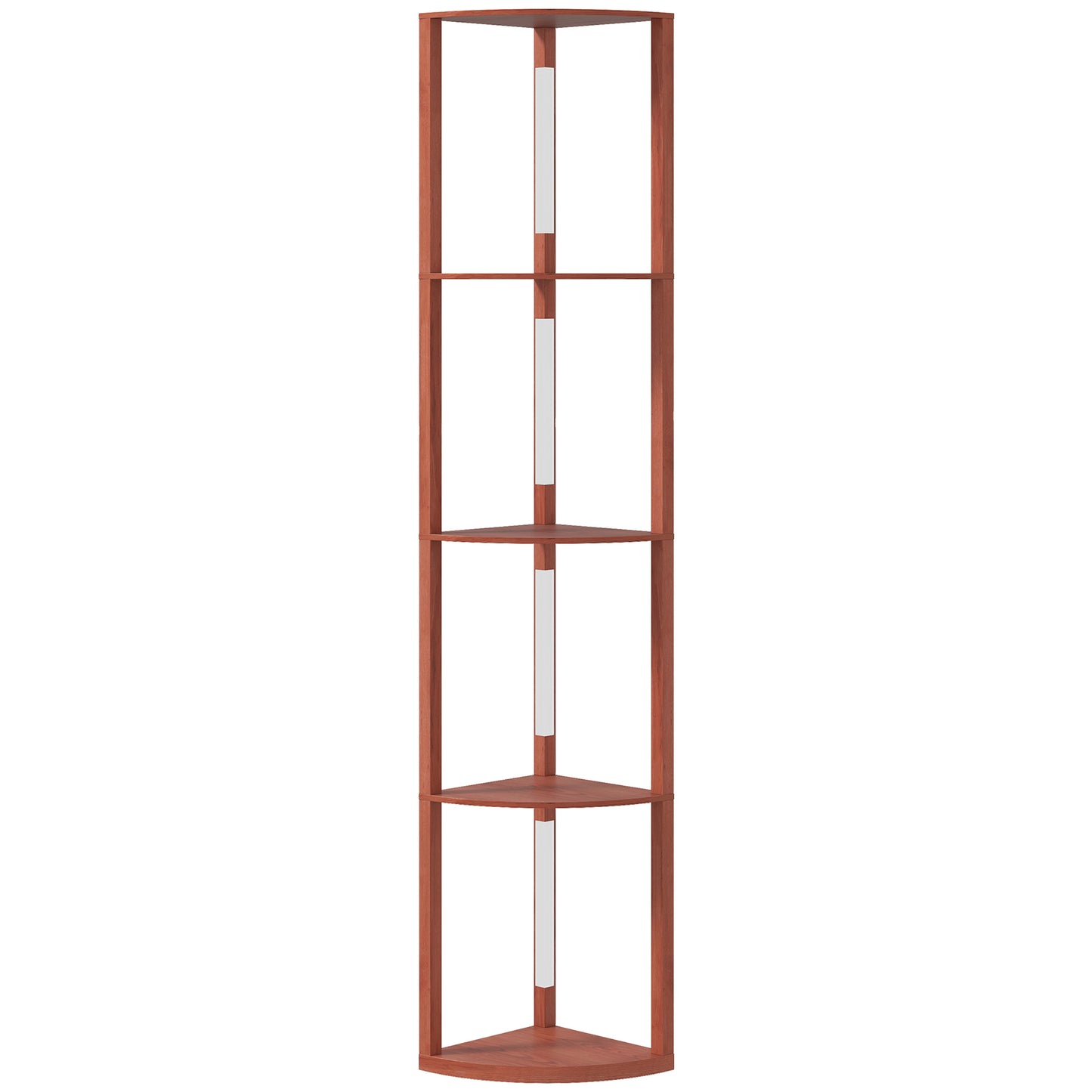 Photo of HOMCOM Corner Floor Lamp for Living Room Bedroom with Dimmable Warm White LED Light, Modern Tall Standing Lamp, Brown in Brown colour on a white background