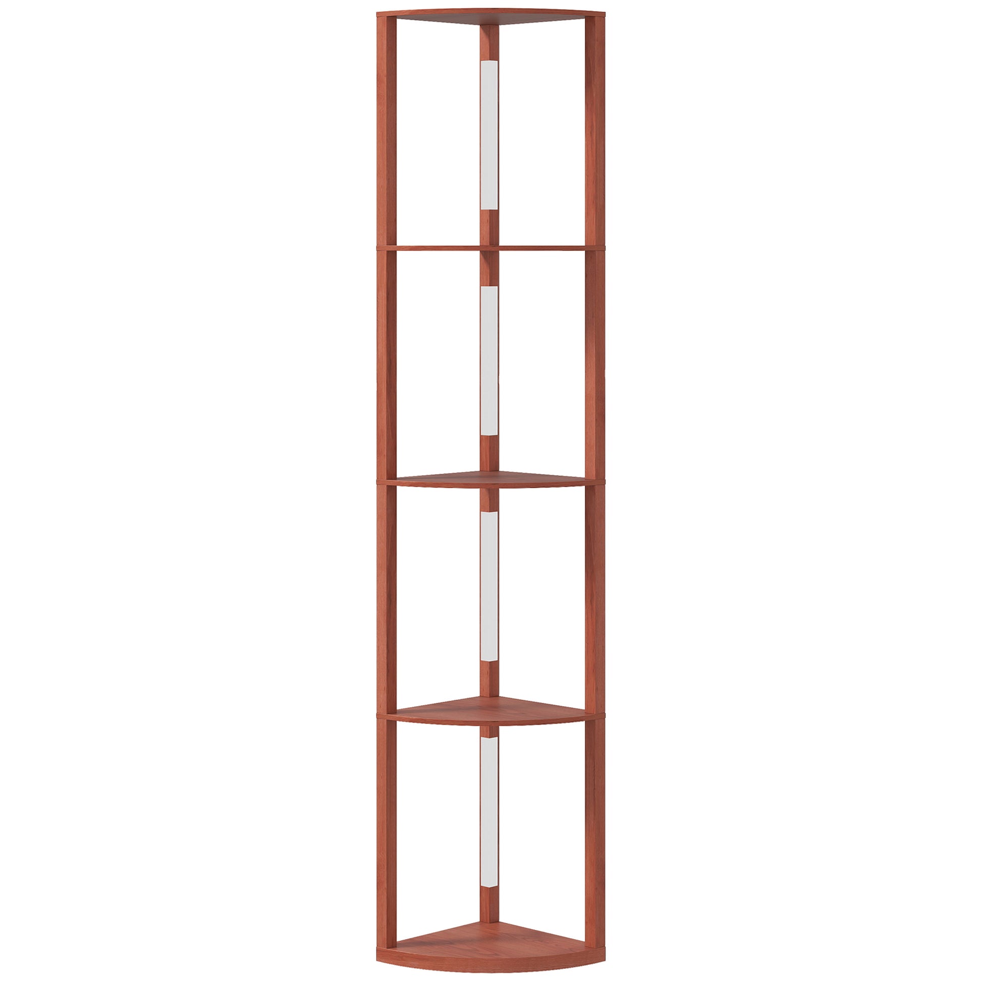 Photo of HOMCOM Corner Floor Lamp for Living Room Bedroom with Dimmable Warm White LED Light, Modern Tall Standing Lamp, Brown in Brown colour on a white background