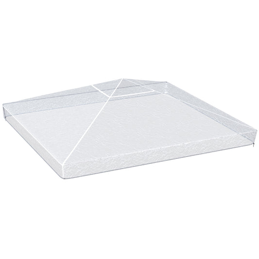 Photo of Outsunny 3 x 3 (m) Gazebo Protective Cover, Waterproof Transparent Gazebo Replacement Canopy Cover Top for Canopy and Tent in Tent colour on a white background