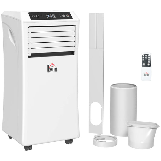 Photo of HOMCOM 10000 BTU Air Conditioning Unit, 3-in-1 Portable Air Conditioner, Dehumidifier, Cooling Fan with Remote Control, Digital Display, 2 Speeds, 24H Timer, Window Venting Kit, 30m² in 30m² colour on a white background