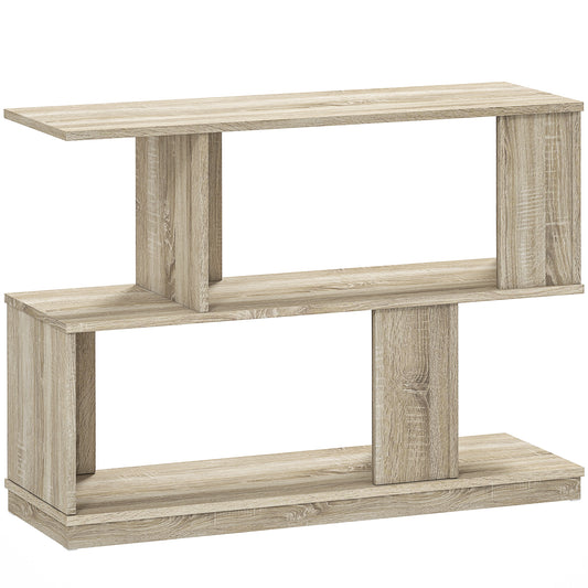 Photo of HOMCOM S-Shaped Side Table - Natural Wood Finish in Finish colour on a white background