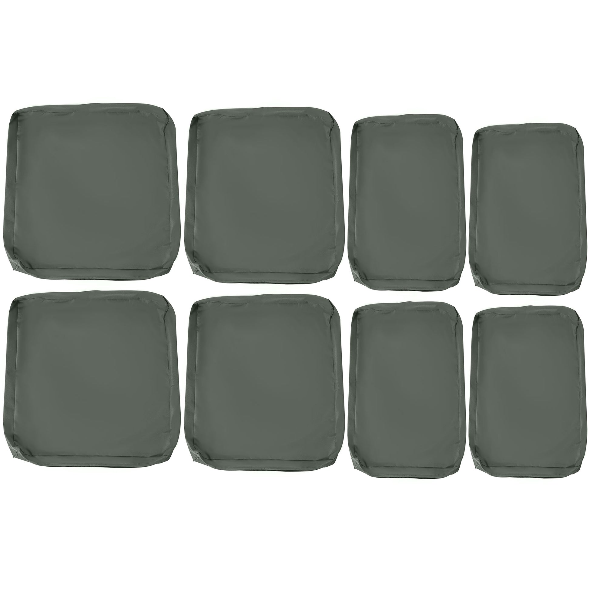 Photo of Outsunny  Replacement Cushion Cover Garden Rattan Patio Furniture Seat Cover Polyester Outdoor Deep Grey- No Cushion Included in Included colour on a white background