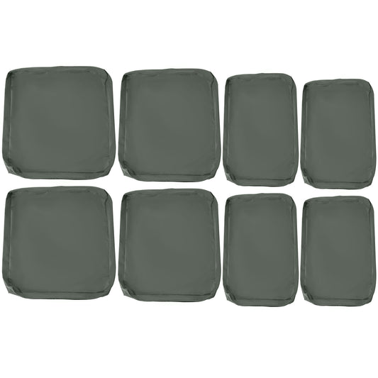 Photo of Outsunny  Replacement Cushion Cover Garden Rattan Patio Furniture Seat Cover Polyester Outdoor Deep Grey- No Cushion Included in Included colour on a white background