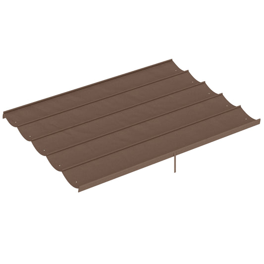 Photo of Outsunny Retractable Pergola Cover, 3.5 x 2.6 m Replacement Canopy Fabric for 4 x 3 m Frame, Roof Top Only, Brown in Brown colour on a white background