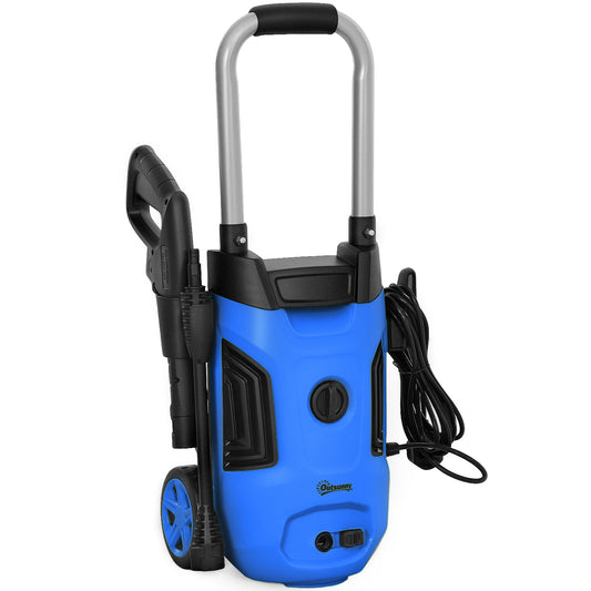Photo of Outsunny 1800W 150-Bar Pressure Washer, with Adjustable Nozzle - Blue in Blue colour on a white background