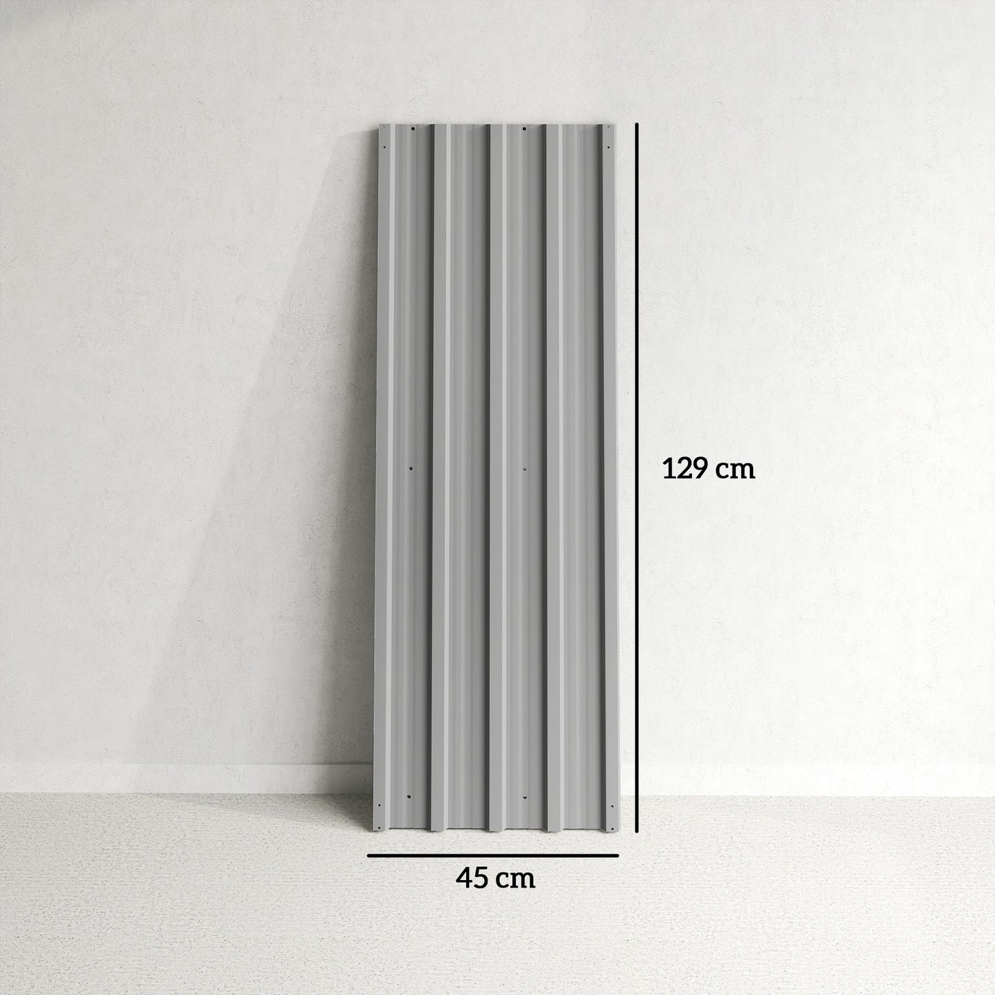 Outsunny Set of 12 Corrugated Steel Roof Sheet Panels - Light Grey