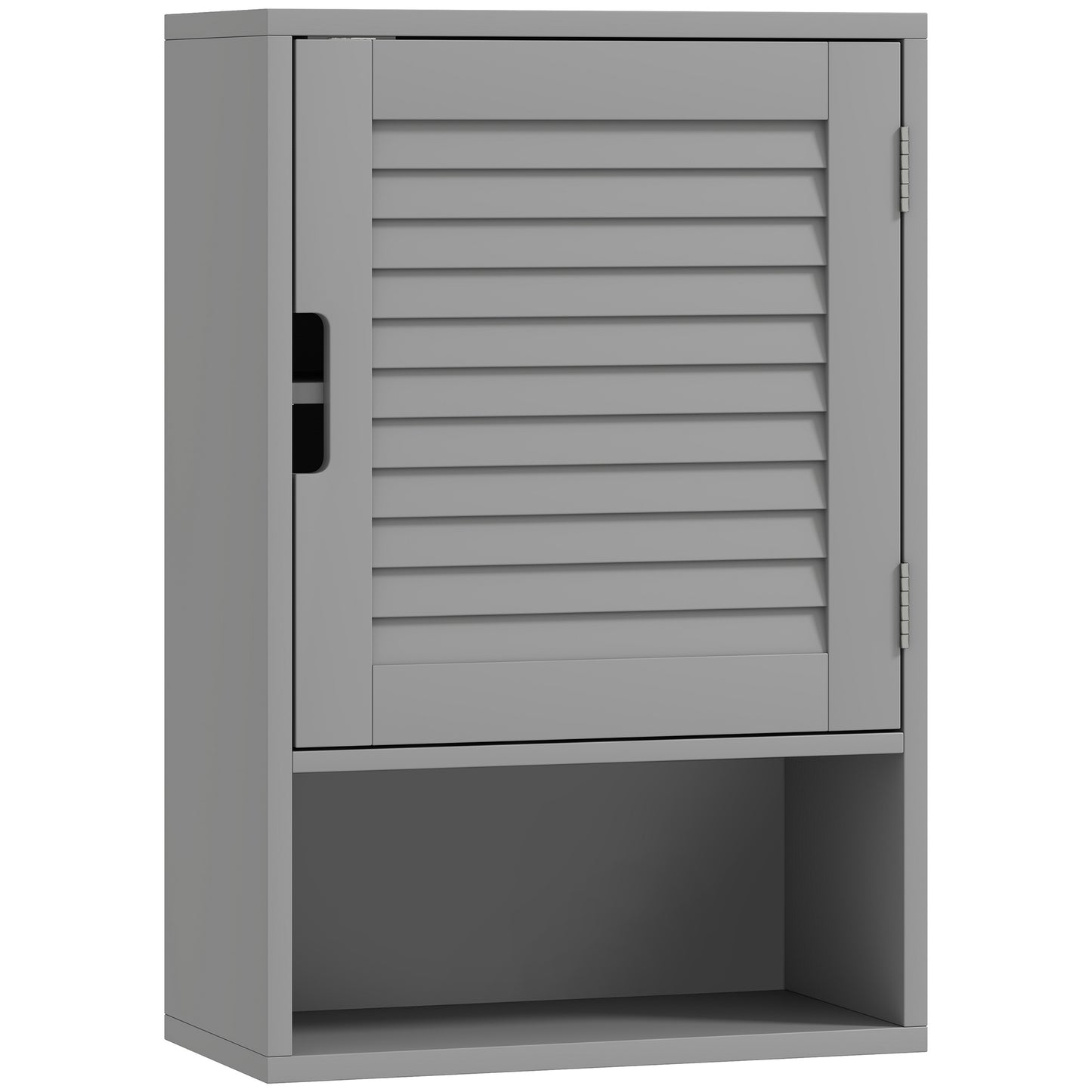 Photo of HOMCOM Bathroom Cabinet, Wall Mounted Storage Cabinet with Adjustable Shelves, 40 x 20 x 60 cm, Grey in Grey colour on a white background