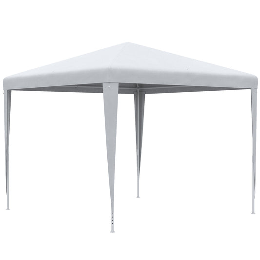 Photo of Outsunny 2.7m x 2.7m Garden Gazebo Marquee Party Tent Wedding Canopy Outdoor, White in White colour on a white background