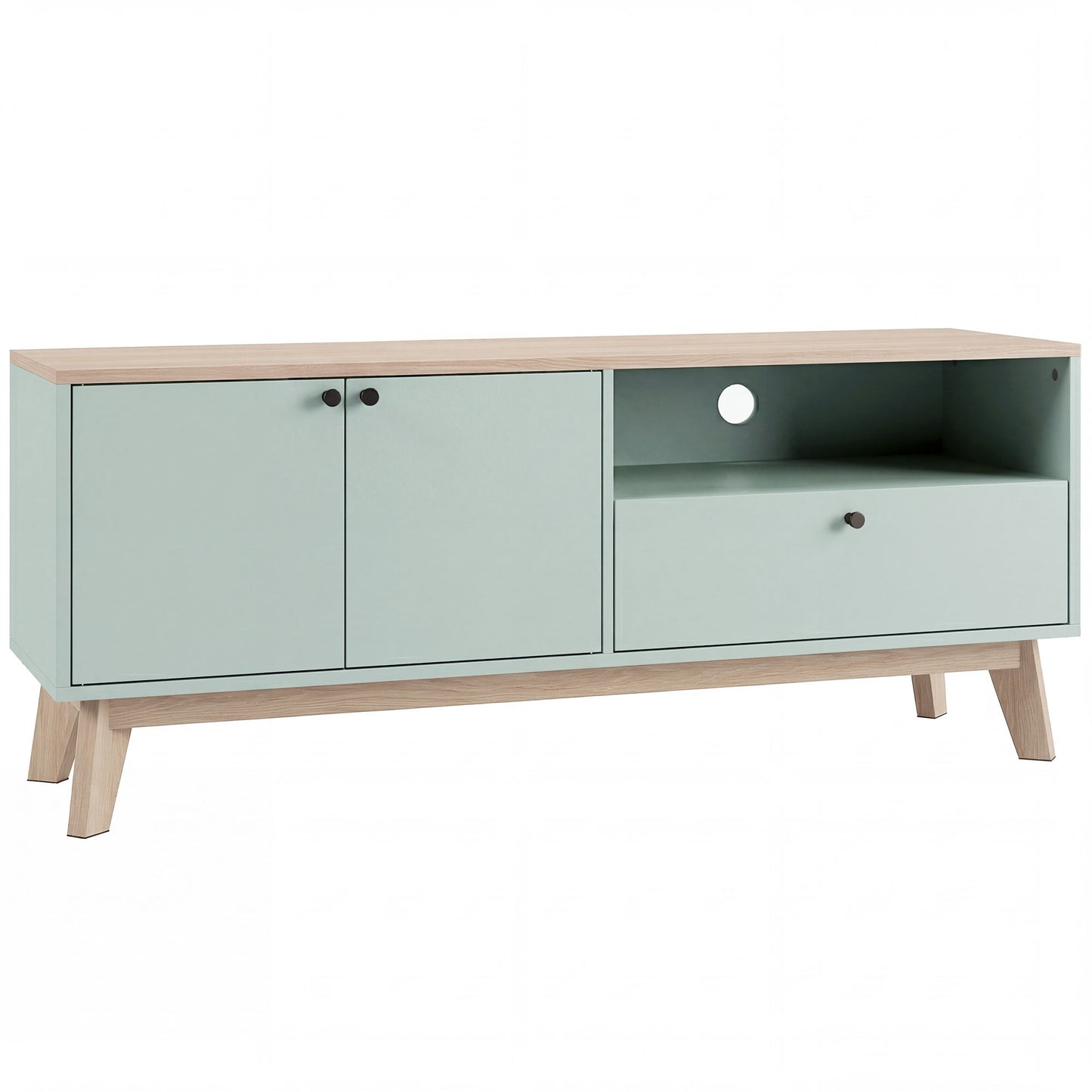 Photo of HOMCOM TV Stand Cabinet for Television up to 36 Inch, Modern TV Unit with 2 Doors, Entertainment Center with Adjustable Shelf in Shelf colour on a white background