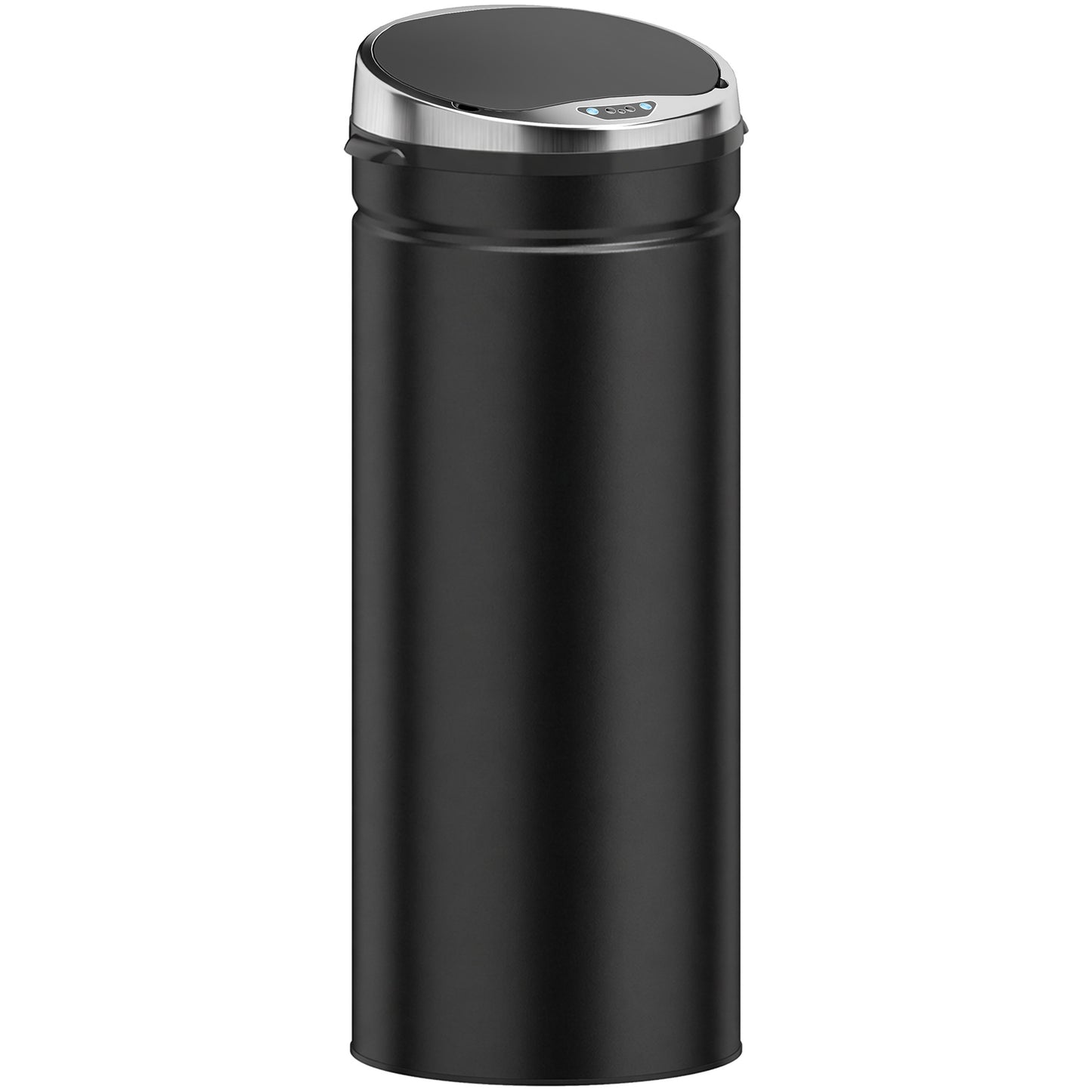 Photo of HOMCOM 50L Automatic Motion Sensor Rubbish Bin with Fingerprint Resistant, Stainless Steel, Black in Black colour on a white background