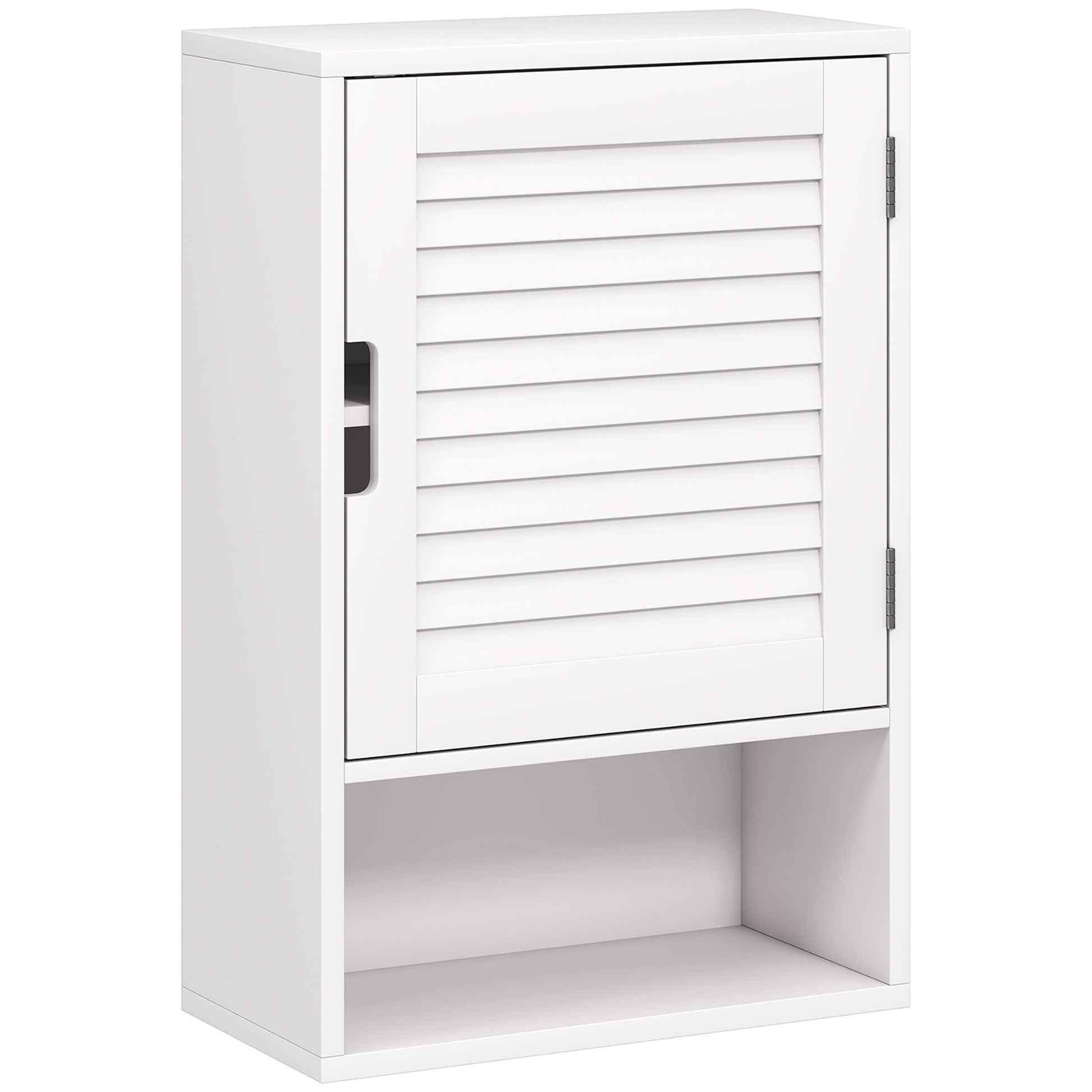 Photo of HOMCOM Bathroom Cabinet, Wall Mounted Storage Cabinet with Adjustable Shelves, 40 x 20 x 60 cm, White in White colour on a white background