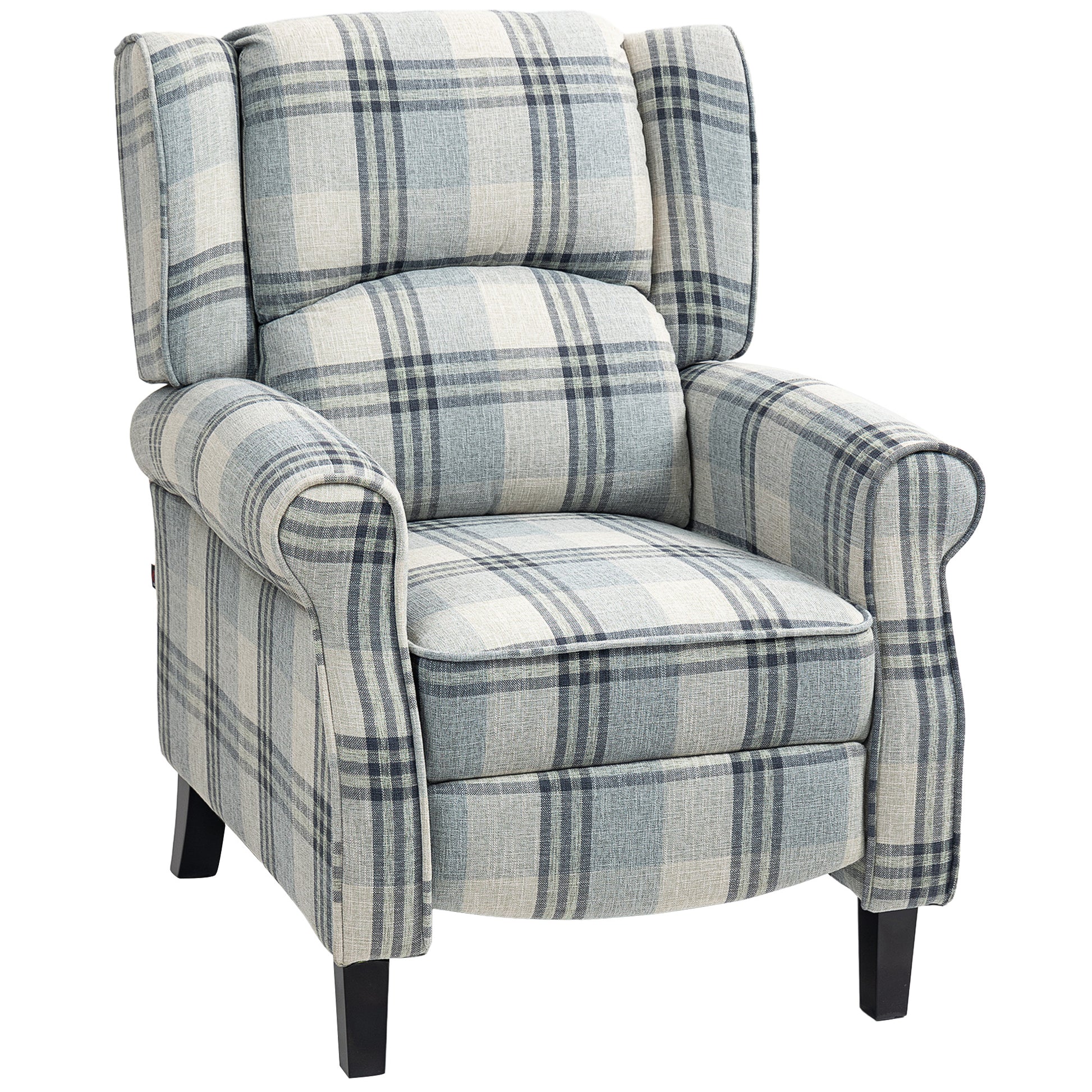 Photo of HOMCOM 160° Reclining Armchair, with Footrest - Grey in Grey colour on a white background