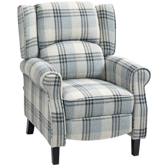 Photo of HOMCOM 160° Reclining Armchair, with Footrest - Grey in Grey colour on a white background