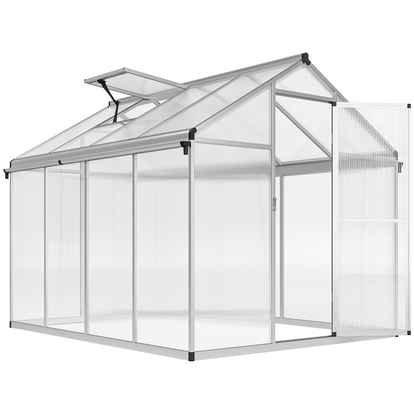 Photo of Outsunny 8 x 6ft Aluminium Frame Greenhouse in Greenhouse colour on a white background