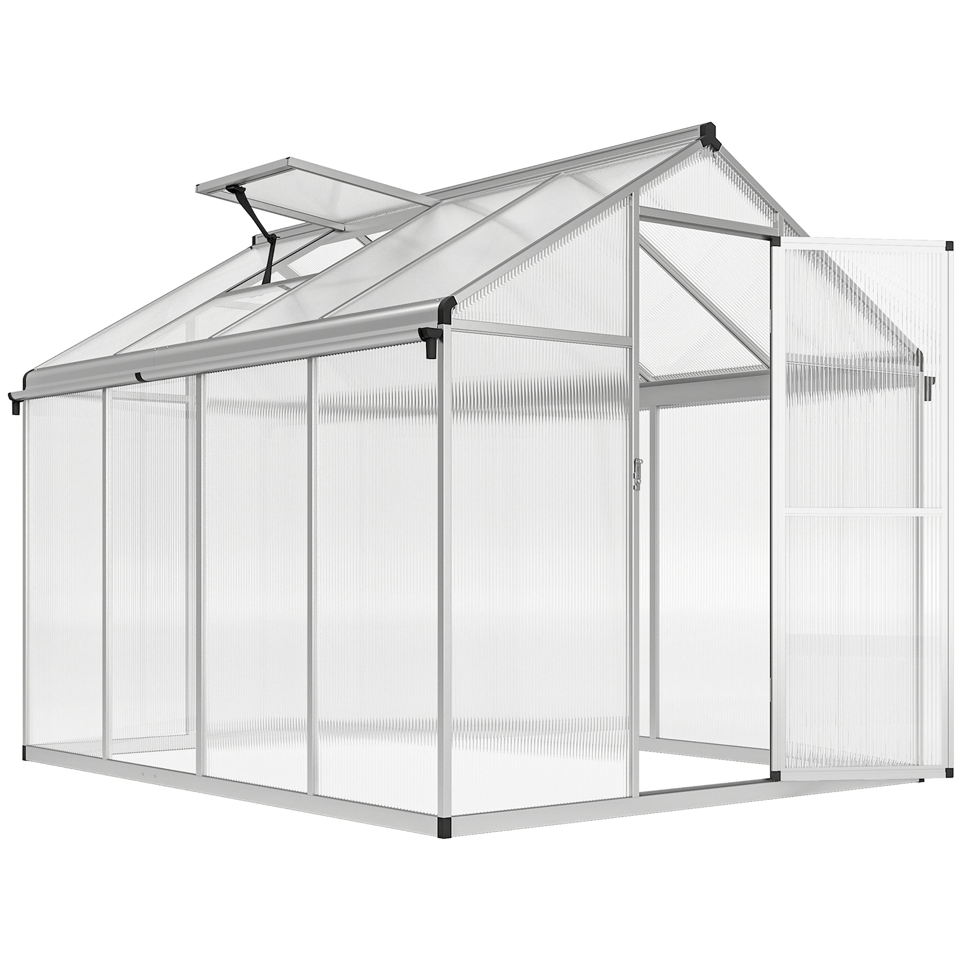 Photo of Outsunny 8 x 6ft Aluminium Frame Greenhouse in Greenhouse colour on a white background