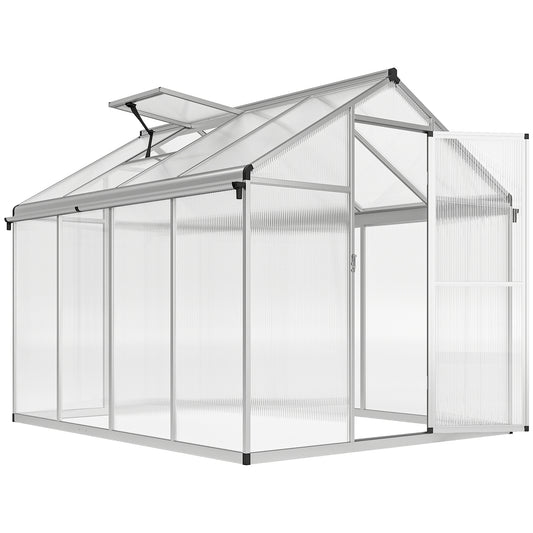 Photo of Outsunny 8 x 6ft Aluminium Frame Greenhouse in Greenhouse colour on a white background