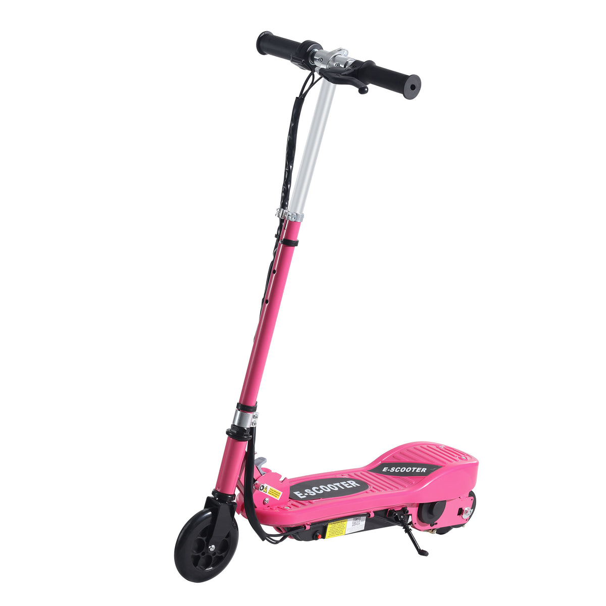 Photo of HOMCOM Foldable Electric Kids Scooter, Ride-on for Ages 7-14 Years, Pink in Pink colour on a white background