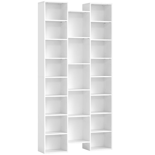 Photo of HOMCOM 21-Compartment Bookshelf - White in White colour on a white background