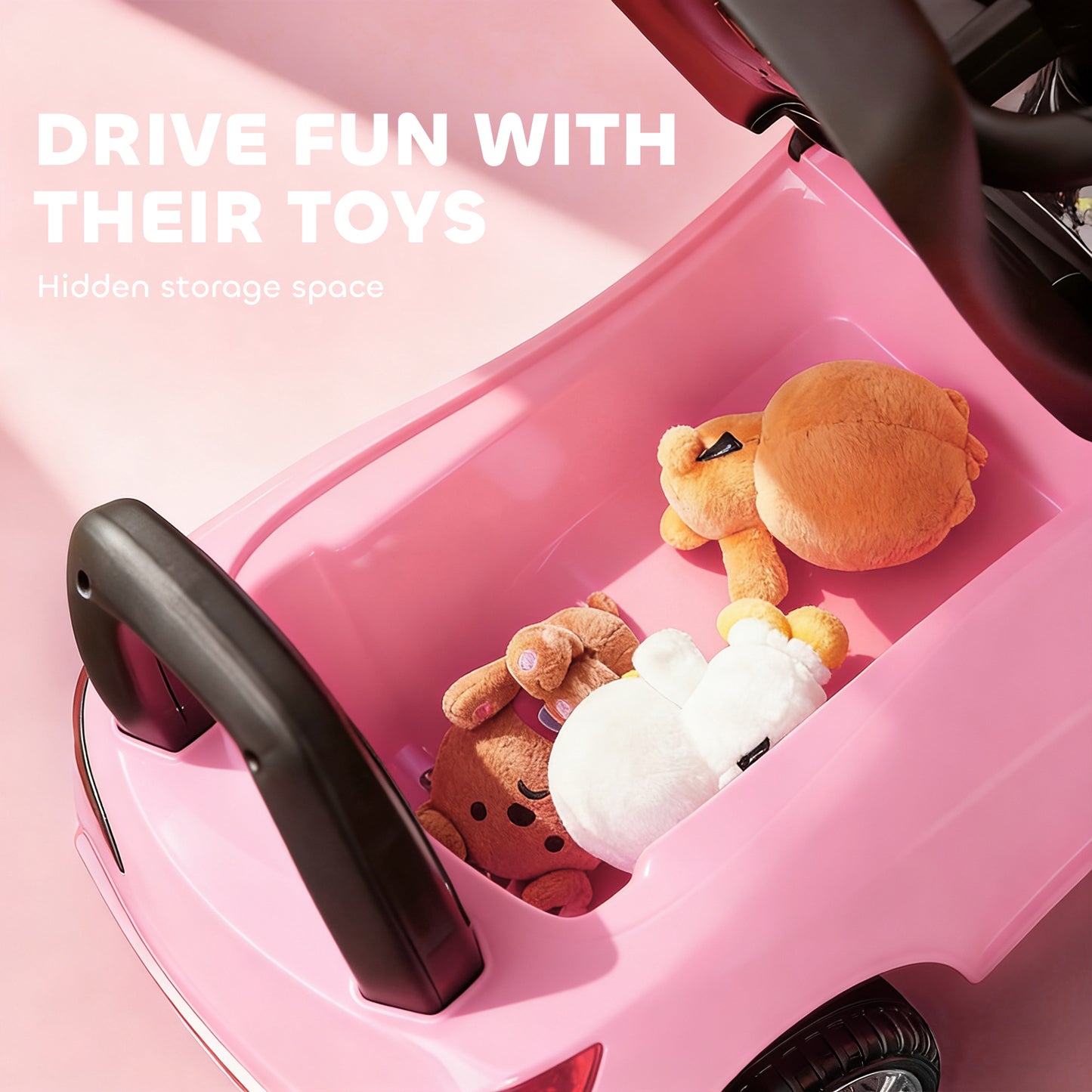 HOMCOM Ride on Car Baby Toddler Walker Foot to Floor Sliding Car Slider, Pink