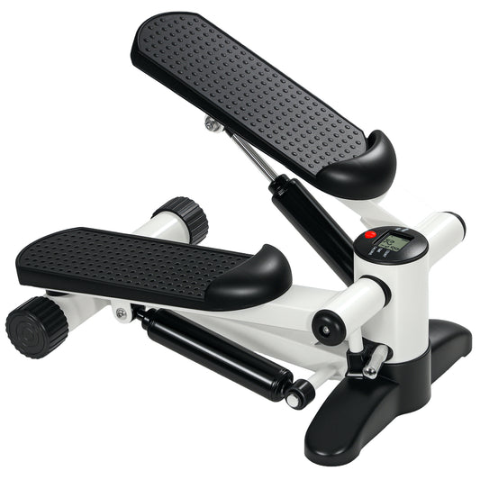 Photo of SPORTNOW Mini Stepper Machine, with LCD Monitor, Non-Slip Pedals, White in White colour on a white background