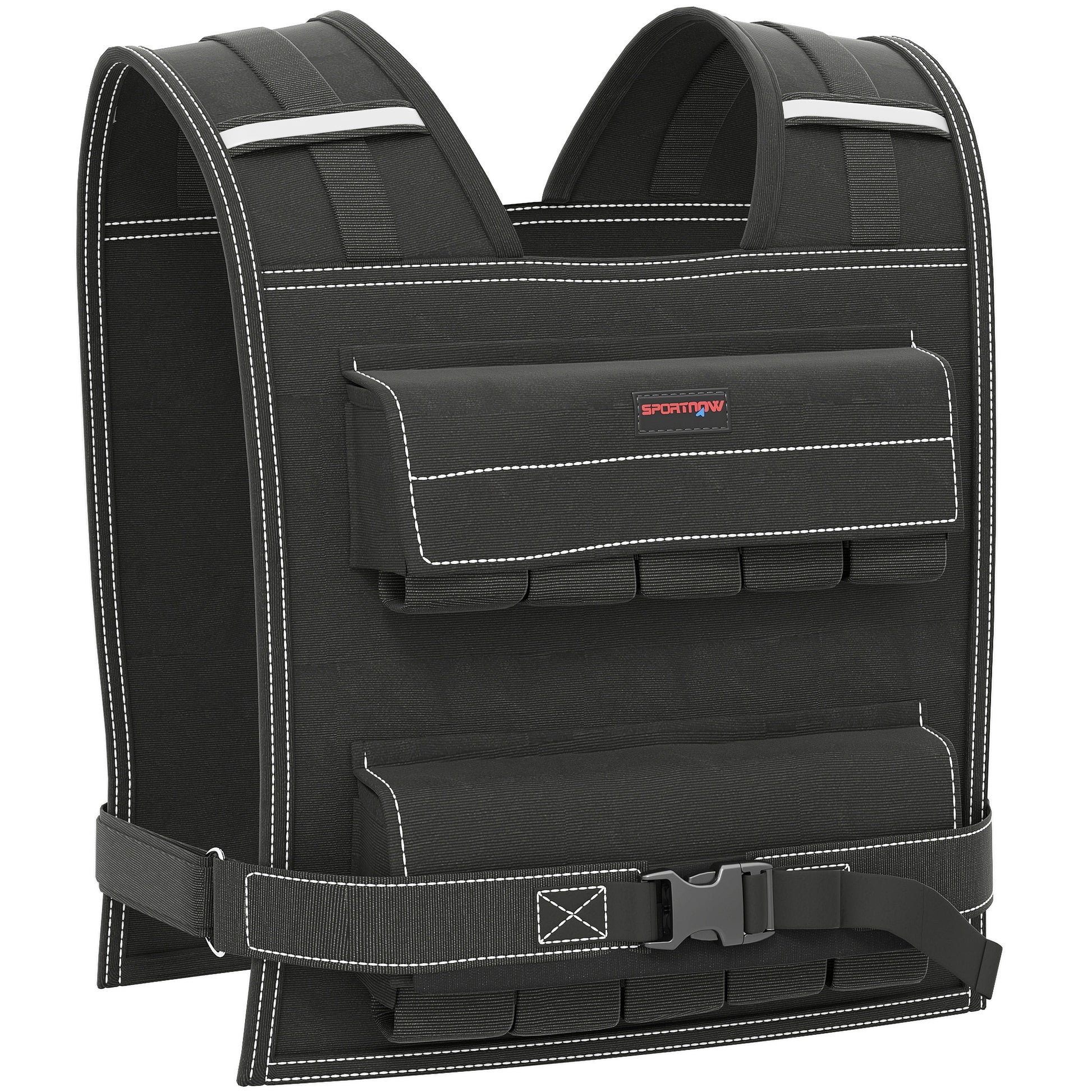 Photo of SPORTNOW 20KG Adjustable Weighted Vest, Running Weight Vest, with 30 Metal Weights, Reflective Strips, for Running, Exercise in Exercise colour on a white background